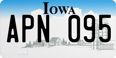 IA license plate APN095