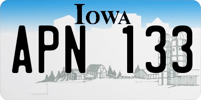 IA license plate APN133