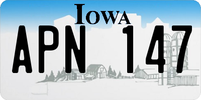 IA license plate APN147