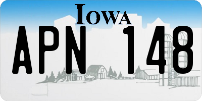 IA license plate APN148