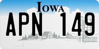 IA license plate APN149