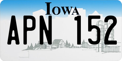 IA license plate APN152