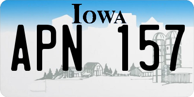 IA license plate APN157