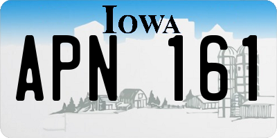 IA license plate APN161