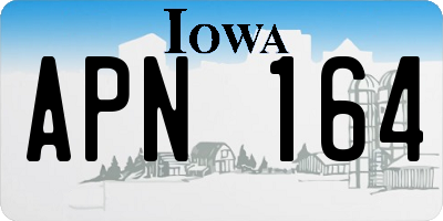 IA license plate APN164