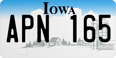 IA license plate APN165
