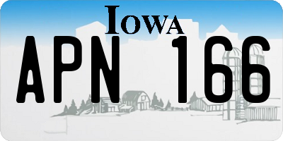 IA license plate APN166