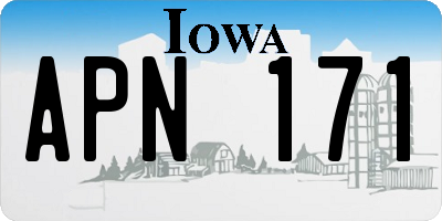 IA license plate APN171