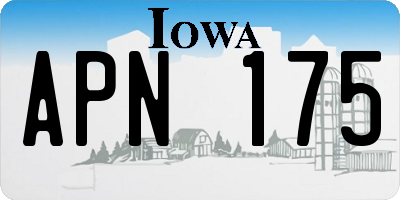IA license plate APN175
