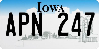 IA license plate APN247