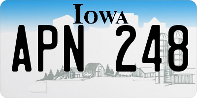 IA license plate APN248