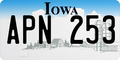 IA license plate APN253