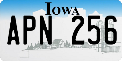 IA license plate APN256