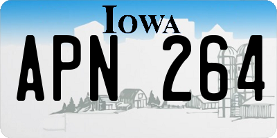 IA license plate APN264