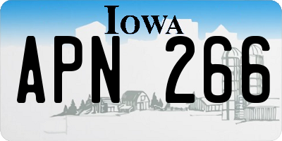 IA license plate APN266