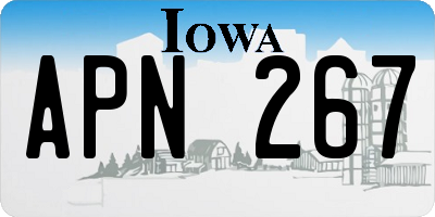 IA license plate APN267