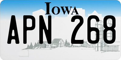 IA license plate APN268