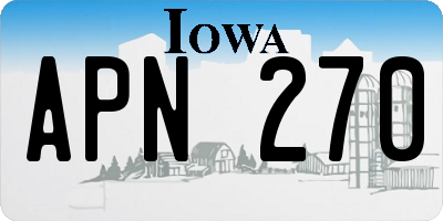 IA license plate APN270