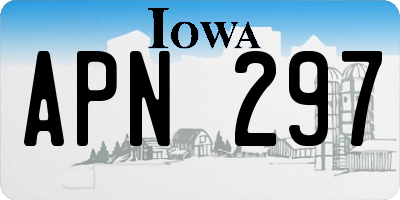 IA license plate APN297