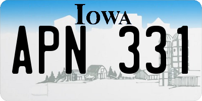 IA license plate APN331