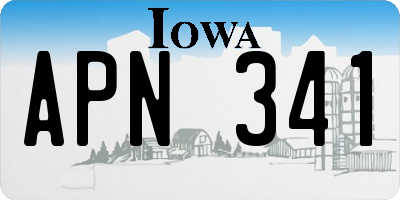 IA license plate APN341