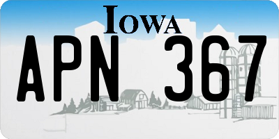 IA license plate APN367