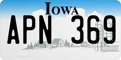 IA license plate APN369