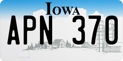 IA license plate APN370