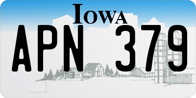 IA license plate APN379