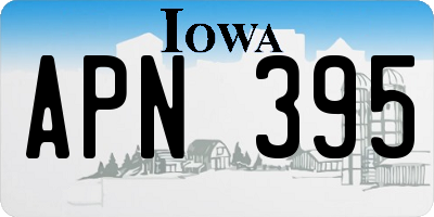 IA license plate APN395