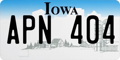 IA license plate APN404