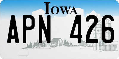 IA license plate APN426