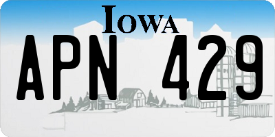 IA license plate APN429