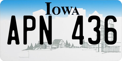 IA license plate APN436