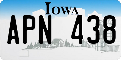 IA license plate APN438