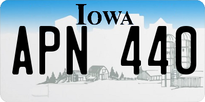 IA license plate APN440