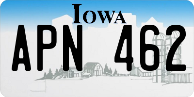 IA license plate APN462