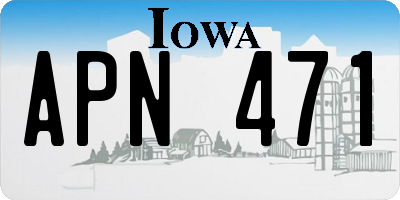 IA license plate APN471