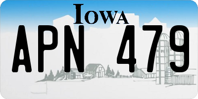 IA license plate APN479