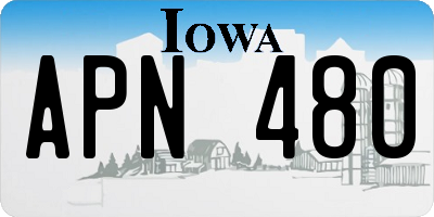 IA license plate APN480