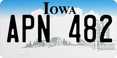 IA license plate APN482