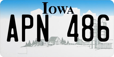 IA license plate APN486