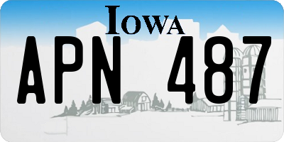 IA license plate APN487