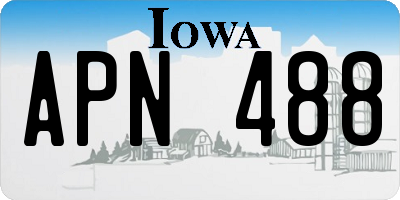 IA license plate APN488