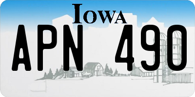 IA license plate APN490