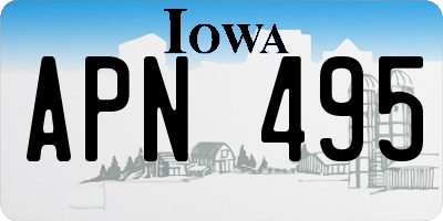 IA license plate APN495