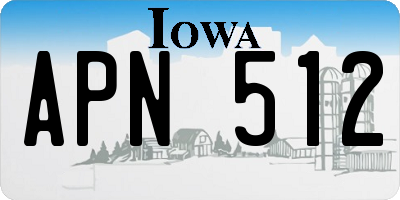IA license plate APN512