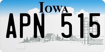 IA license plate APN515