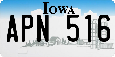IA license plate APN516