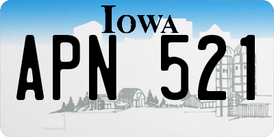 IA license plate APN521